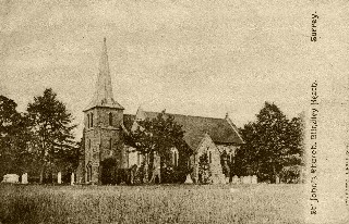 Old Postcard of Blindley Heath Church