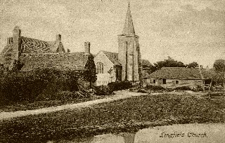 Old Postcard of Lingfield Church
